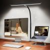 LED Desk Lamp for Office Home, Eye-Caring Desk Light with Stepless Dimming Adjustable Flexible Gooseneck