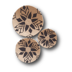 Bohemian Wall and Tabletop Decor Set Handwoven 3 Pieces